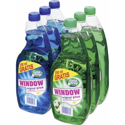 Gold drop Window Plus Płyn do mycia szyb mix zapas 6 x 750 ml