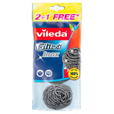 vileda Glitzi Inox Zmywak stalowy 3 sztuki