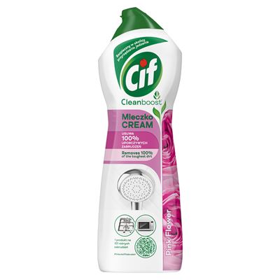 Cif Cream Pink Flowers z mikrokryształkami Mleczko do czyszczenia powierzchni 780 g
