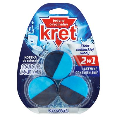 KRET Krążek do spłuczki Ocean Fresh 50 g 3 sztuki