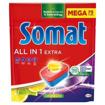 Somat ALL IN 1 EXTRA Lemon&Lime Tabletki do zmywarki 75 sztuk