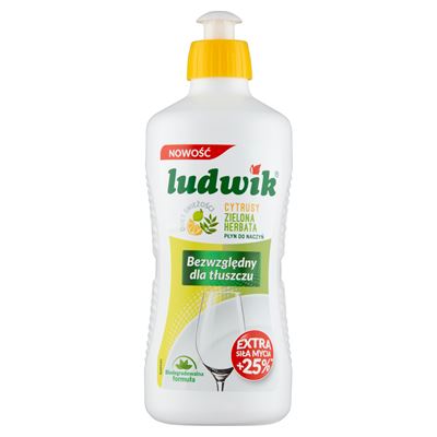 ludwik Płyn do naczyń cytrusy i zielona herbata 450 g