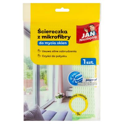 JAN Niezbędny Ściereczka z mikrofibry do mycia okien