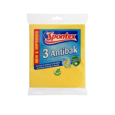 Spontex Gąbko-ścierka Antybakteryjna 3 sztuki