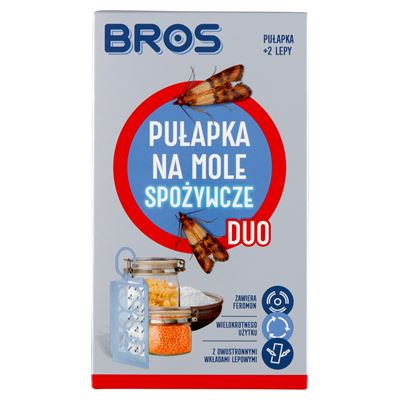 Bros Duo Pułapka na mole spożywcze + 2 lepy 74 g