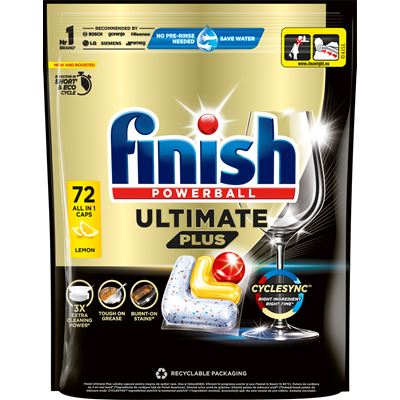 finish Tabletki do zmywarek Ultimate Plus Lemon 72 sztuki