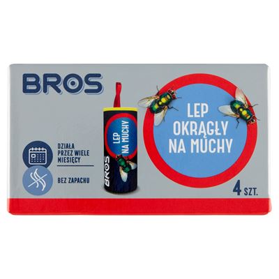 Bros Lep okrągły na muchy , 1 opakowanie: 4 sztuki