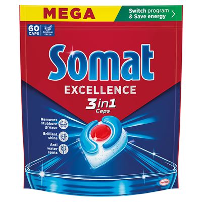 Somat Excellence Kapsułki do zmywarki 3w1 60 sztuk