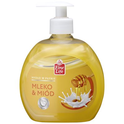 Fine Life Mydło w płynie z pompką mleko i miód 500 ml