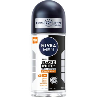 NIVEA MEN Black & White Invisible Ultimate Impact Antyperspirant w kulce 50 ml