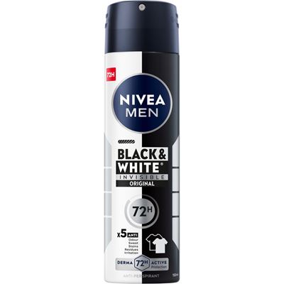 NIVEA MEN Black&White Invisible Original Antyperspirant w aerozolu 150 ml