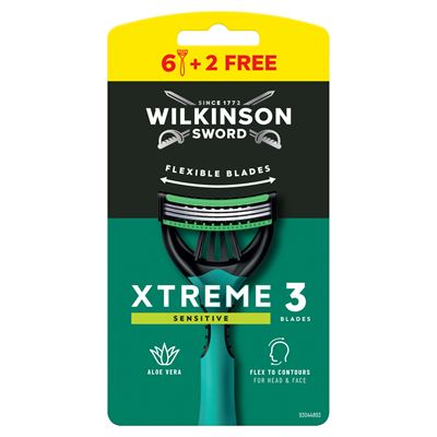 WILKINSON SWORD Xtreme 3 Sensitive Comfort Jednorazowe maszynki do golenia 8 sztuk