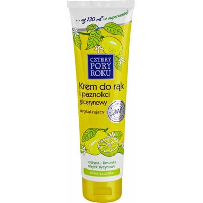CZTERY PORY ROKU Cytryna i Limonka Krem do rąk i paznokci glicerynowy wygładający 130 ml