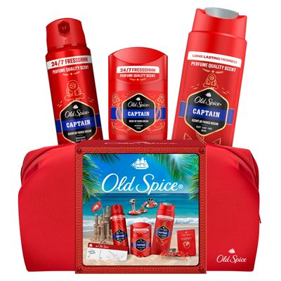 Old Spice Zestaw kosmetyków Captain (woda po goleniu + dezodorant + żel)