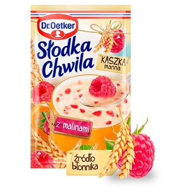 Dr.Oetker Słodka chwila kasza manna malinowa 49 g