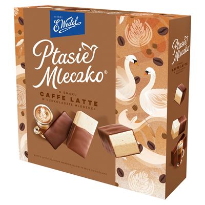 E. Wedel Ptasie Mleczko caffe latte w czekoladzie mlecznej 340 g