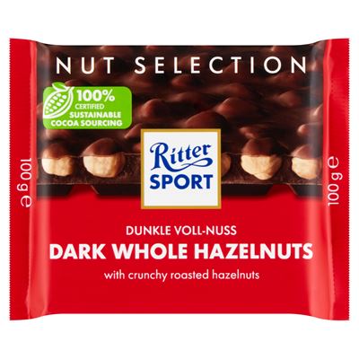 RITTER SPORT Czekolada Dark Whole Hazelnuts 100g