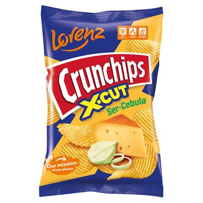 Crunchips X-CUT Chipsy Ser i cebula 140 g