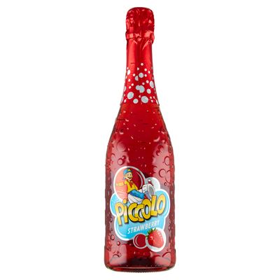 PICCOLO Napój bezalkoholowy gazowany o smaku truskawkowym 750ml butelka szklana