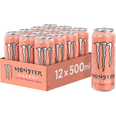 MONSTER ULTRA Peach keen Napój energetyzujący 12 x 500 ml puszka