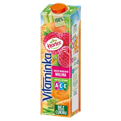 Hortex Sok Vitaminka jabłko marchew malina 6 x 1 l