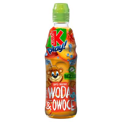 KUBUŚ PLAY! Napój Woda i owoce jabłko brzoskwinia 12x400ml