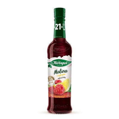Herbapol Syrop Malina z cytryną 420ml butelka szklana