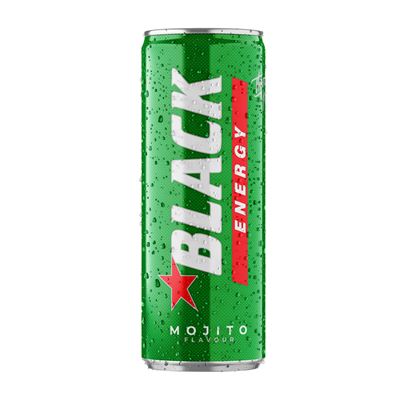 BLACK ENERGY Mojito Napój energetyzujący 24 x 250 ml puszka