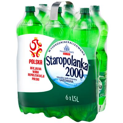 STAROPOLANKA 2000 Woda mineralna gazowana 6 x 1,5 l