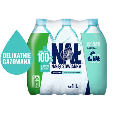NAŁĘCZOWIANKA Woda mineralna delikatnie gazowana 6 x 1 l