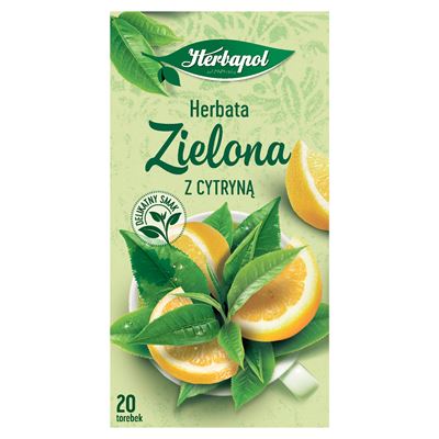 Herbapol Herbata Zielona z cytryną 20 torebek 34g