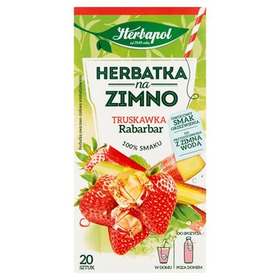 Herbapol Herbata na zimno truskawka rabarbar 20 torebek 36g