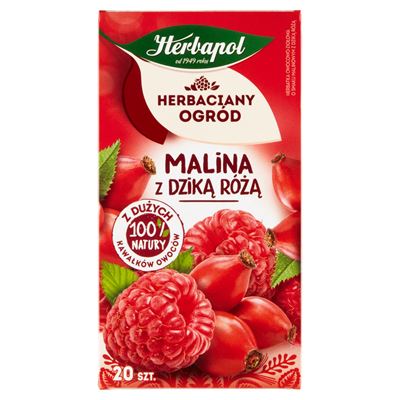 HERBACIANY OGRÓD Herbata owocowa Malina z dziką różą 20 torebek 54 g