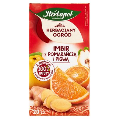 HERBACIANY OGRÓD Herbata owocowa Imbir z pomarańczą i pigwą 20 torebek 50 g
