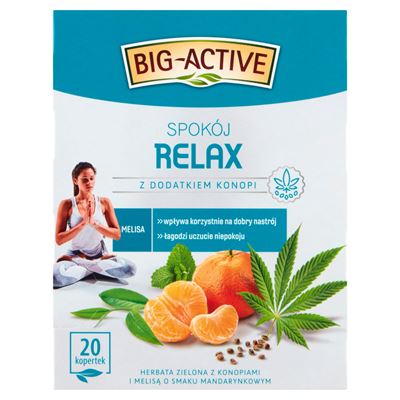 BIG-ACTIVE Relax Spokój Herbata zielona 20 kopert 30g
