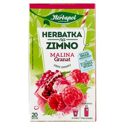 Herbapol Herbata na zimno malina granat 20 torebek 36g