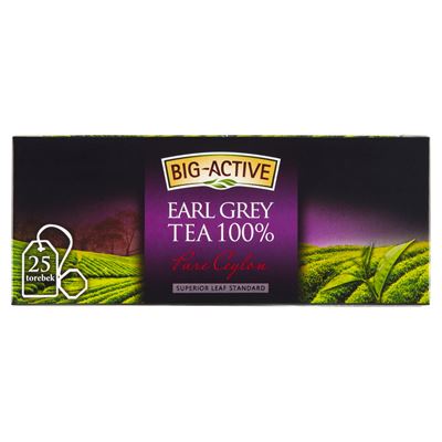 BIG-ACTIVE Pure Ceylon Earl Grey Tea 100% 25 torebek 38g