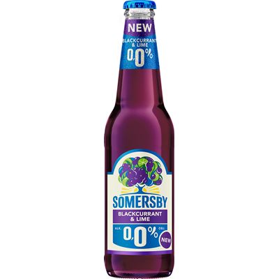 SOMERSBY Blackcurrant&Lime Napój piwny 0% 24x400ml butelka