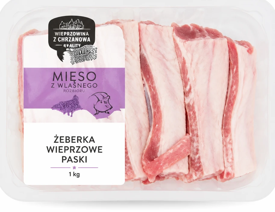 Żeberka wieprzowe paski