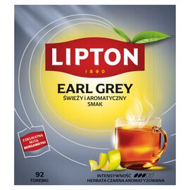 Lipton Earl Grey Herbata czarna 138 g (92 torebek)