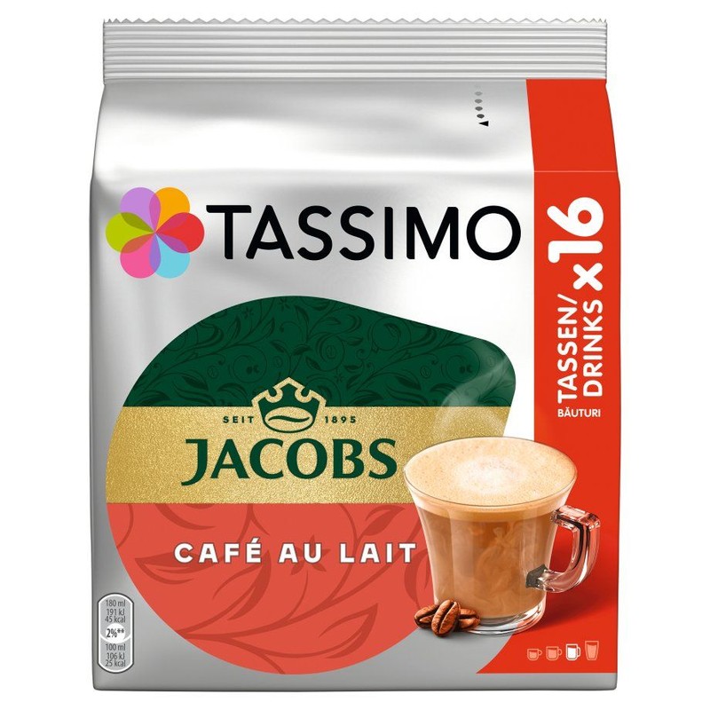 Napój z kawą rozpuszczalną i mlekiem Tassimo 16 kapsułek