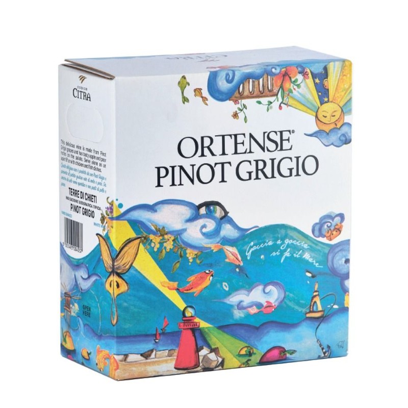 Wino Pinot Grigio Terre di Chieti białe wytrawne alk.11.5% obj. Ortense 2.25 l