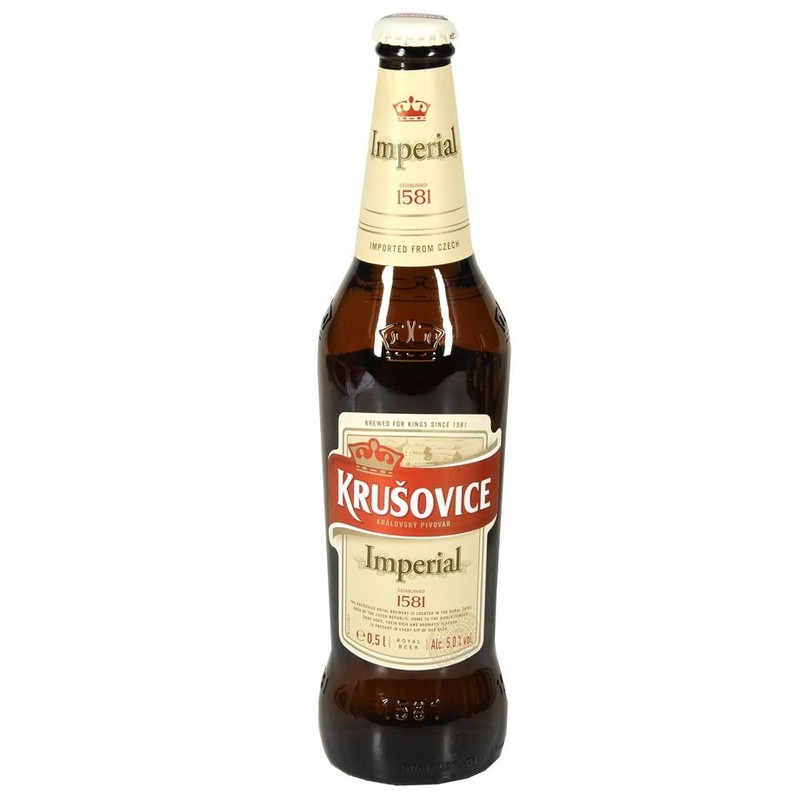 Piwo jasne Imperial akl.5% obj. Krusovice 500 ml
