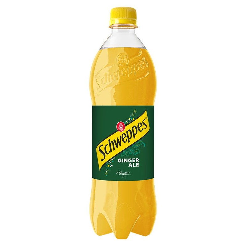 Napój gazowany o smaku imbirowym Ginger Ale   Schweppes 850 ml