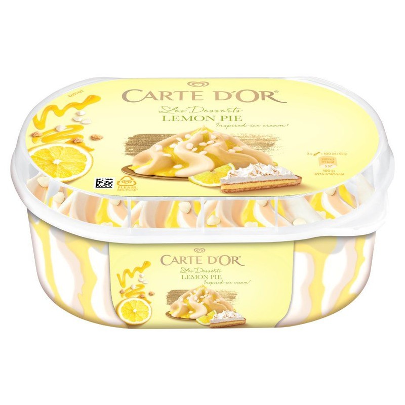 Lody Lemon Pie z kawałkami ciasteczek i sosem cytrynowym  CARTE D'OR 825 ml
