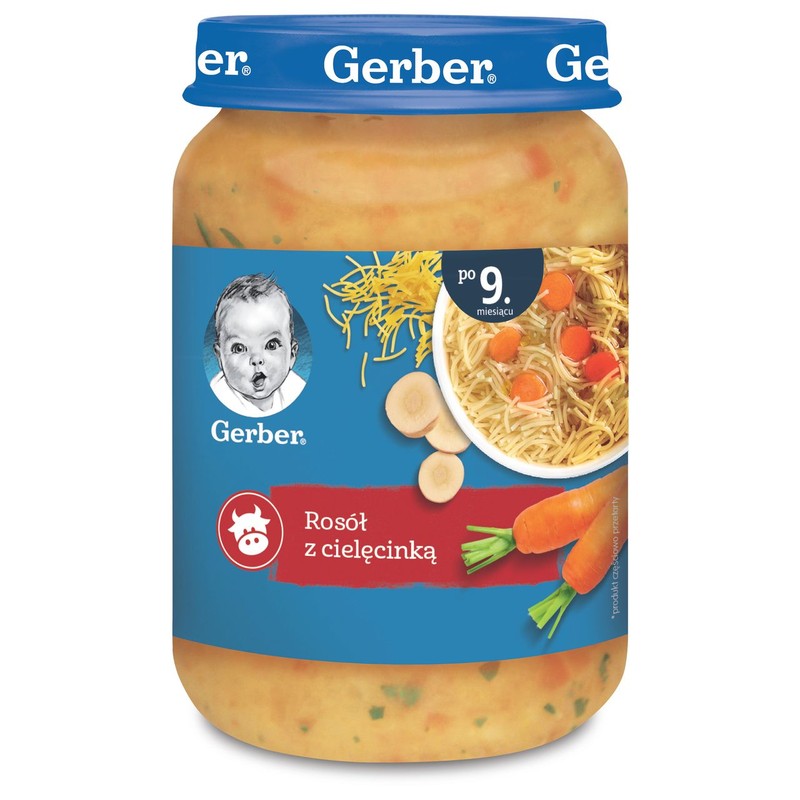 Rosół z cielęcinką po 9. miesiącu Gerber 190 g
