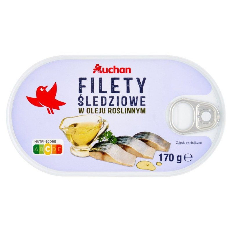 Filety śledziowe w oleju Auchan 170 g