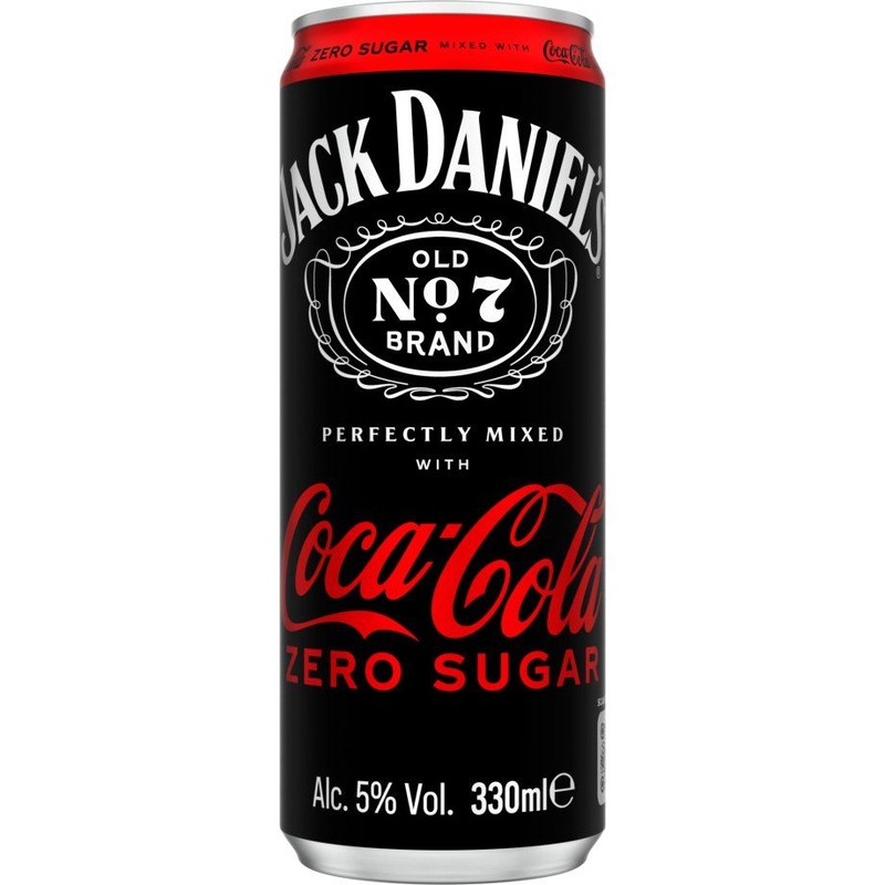 Drink Tennessee Whiskey i Coca-Cola Zero alk. 5,0% obj. Jack Daniels 330 ml
