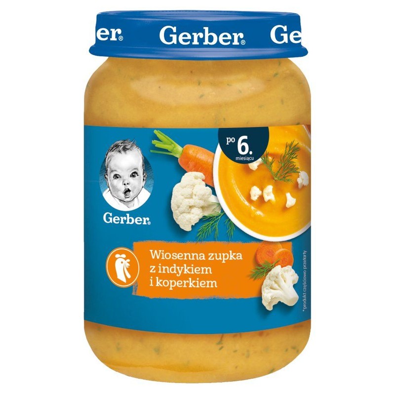 Wiosenna zupka z indykiem i koperkiem po 6. miesiącu Gerber 190 g
