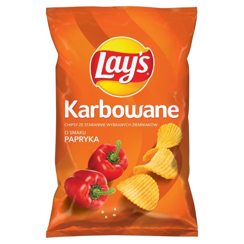 Chipsy karbowane o smaku papryki  Lay's 120 g